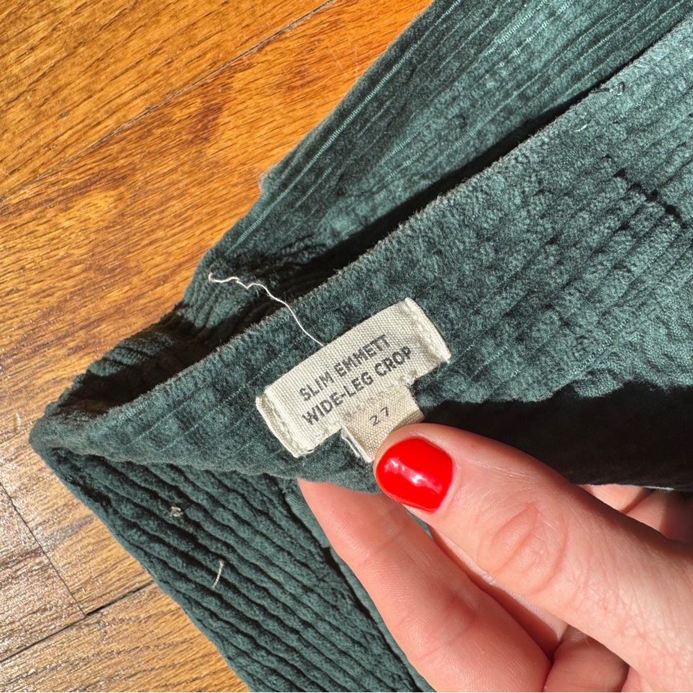 Madewell Emmett Corduroy cropped pants - size 27